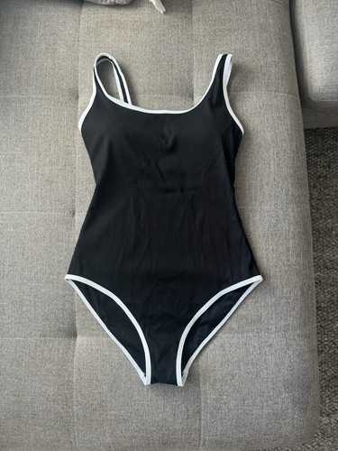 Women's One Piece Swimsuit Sports Adjustable Strap Bathing Suit Color Block M - Picture 2 of 3