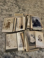 Huge Lot Of 70 Antique Cabinet Card Photos