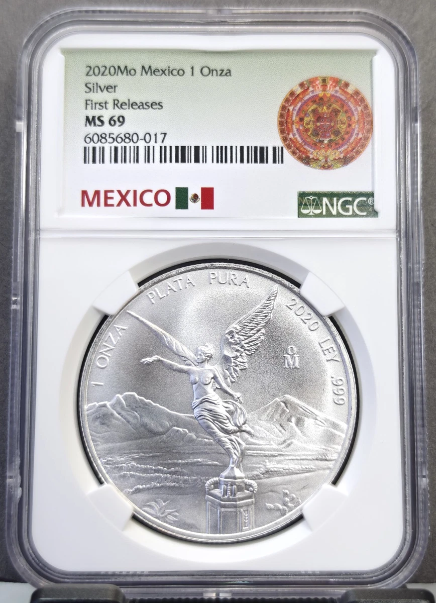 Mexican Libertad MS 69 NGC Certified Silver Bullion Coins for sale