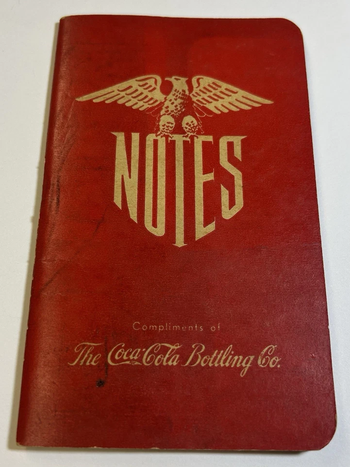 1943 Coca-Cola Bottling Co. Red Notebook, Notes, No Writing, 3 1/2” x 6” - Image 2 of 4
