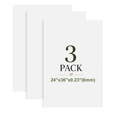 Foam Board 24"x36", 0.23" Thick Foam Core Poster Board 3 Pack White