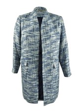 Calvin Klein Women's Plus Size Tweed Open-Front Topper Jacket