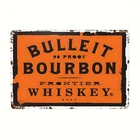 Bulleit Bourbon Tin Sign Vintage 8x12 Aluminum Sign Funny Bar Decor