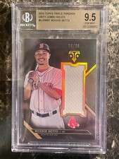 BGS 9.5 Gem Mint /36 MOOKIE BETTS 2016 Topps Triple Threads GameUsed Jumbo Relic