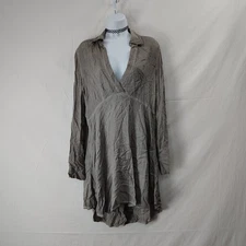 Anthropologie On The Road Women's V Neck Top Sz S Boho Hippe Baby Doll Oversized