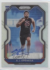 2020 Panini Prizm Rookie Silver Prizm Auto AJ Epenesa #313 Rookie Auto RC