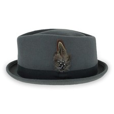 Belfry Crushable Porkpie, Large, Grey