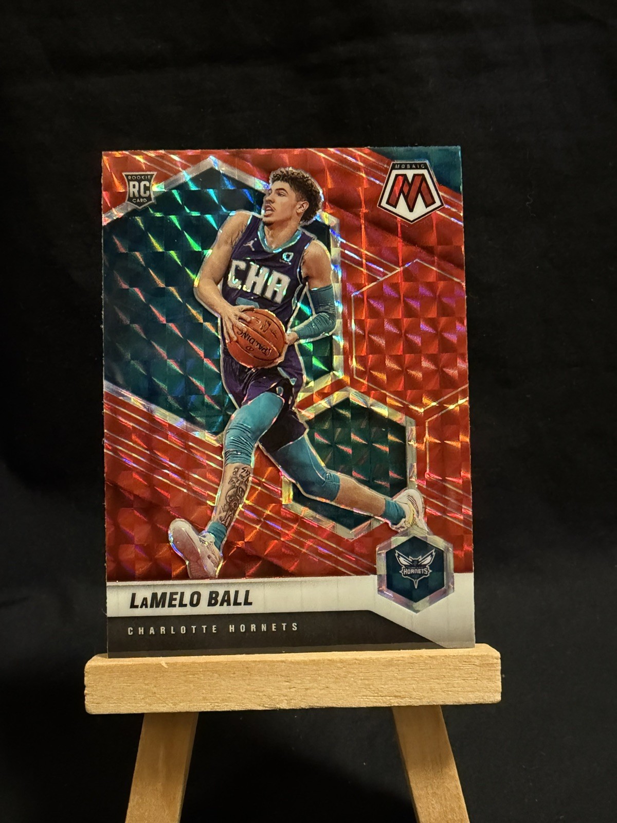 2020-21 Panini Mosaic - Rookie LaMelo Ball #202 Red Mosaic Prizm (RC)