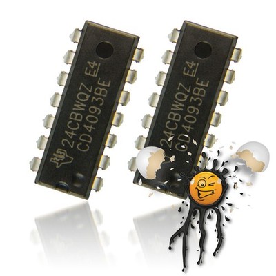 2 x CD4093 CD4093BE 2 Stufen NAND Logikgatter Schmitt Trigger 2-input gates IC