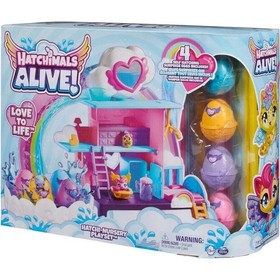 Hatchimals Alive, Hatchi-Nursery Playset with 4 Mini Figures in Eggs New