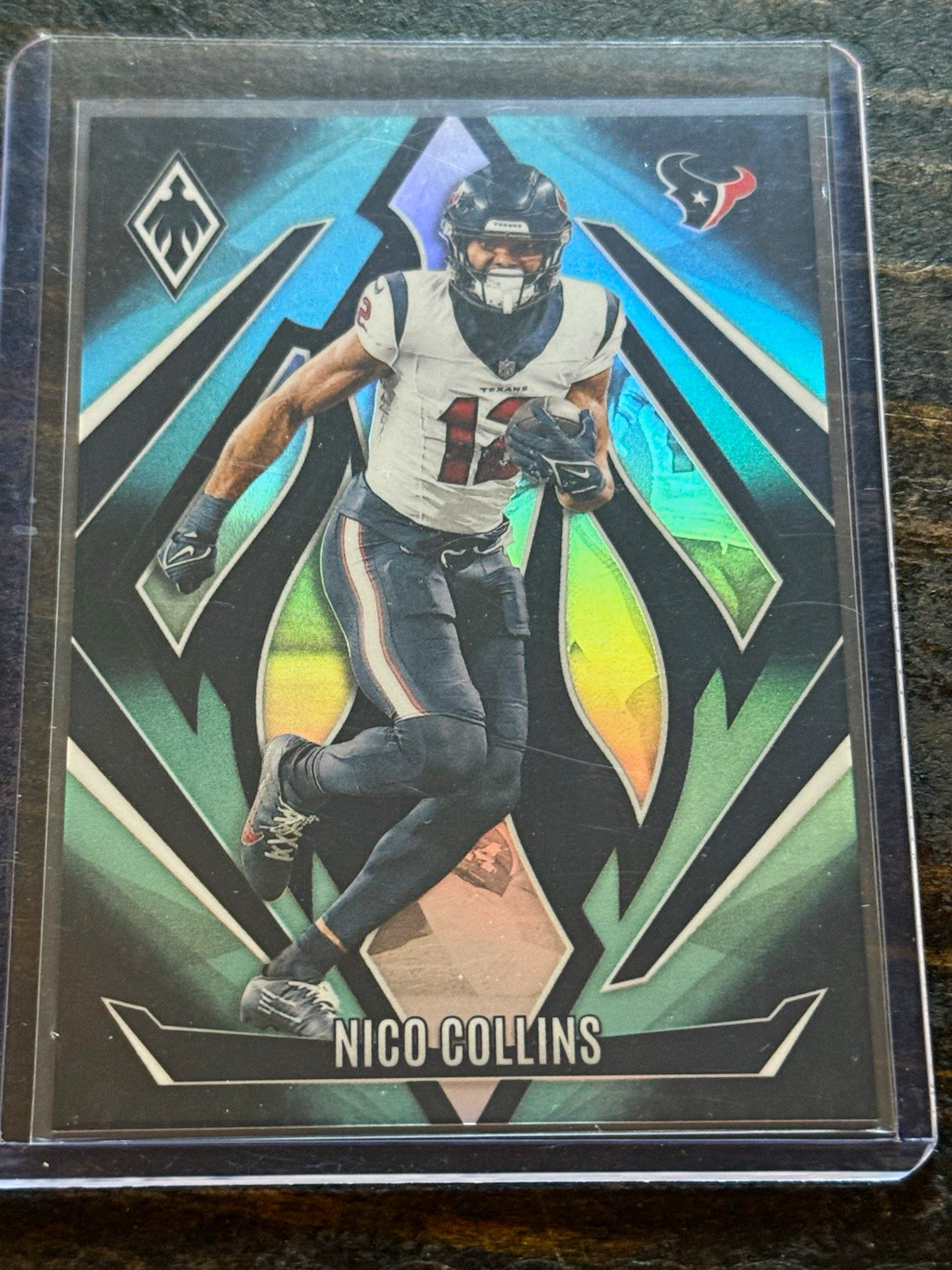 Panini 2024 Phoenix Football Nico Collins #115 Teal Fade Serial #62/72 Texans