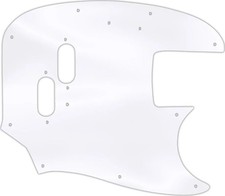 WD Custom Pickguard For Fender 1966-1983 USA Mustang Bass #45 Clear Acrylic