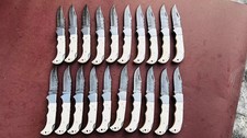 Lot OF 20 PCS, HANDMADE DAMASCUS Steel  FOLDING KNIVES, BONE HANDLE WITH SHEATH