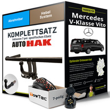 Für MERCEDES V-Klasse Vito W639 Anhängerkupplung abnehmbar +eSatz 7pol 10- NEU