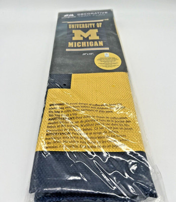 Michigan Wolverines Embossed Flag Double Sided 29'' x43'' NCAA Team Sports America