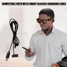 for Meta Smart Glasses (High-Bridge Version) Charging Cable k ﻿Blac ☄ T4X5