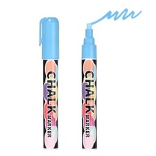 Liquid Chalk Markers 6mm, 2 Pcs Chalkboard Markers Erasable Tip, Blue