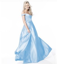 Sherri Hill NWT 51124 Light Blue Ball Gown w/Beaded Belt Gala Prom Sz 8