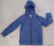Carters Boys Zip Front Fleece Hoodie Jacket Sz 7 Blue Heather Hooded Sweatshirt