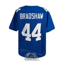 Ahmad Bradshaw Autographed New York Custom Blue Jersey - BAS (Left 4 Signed)