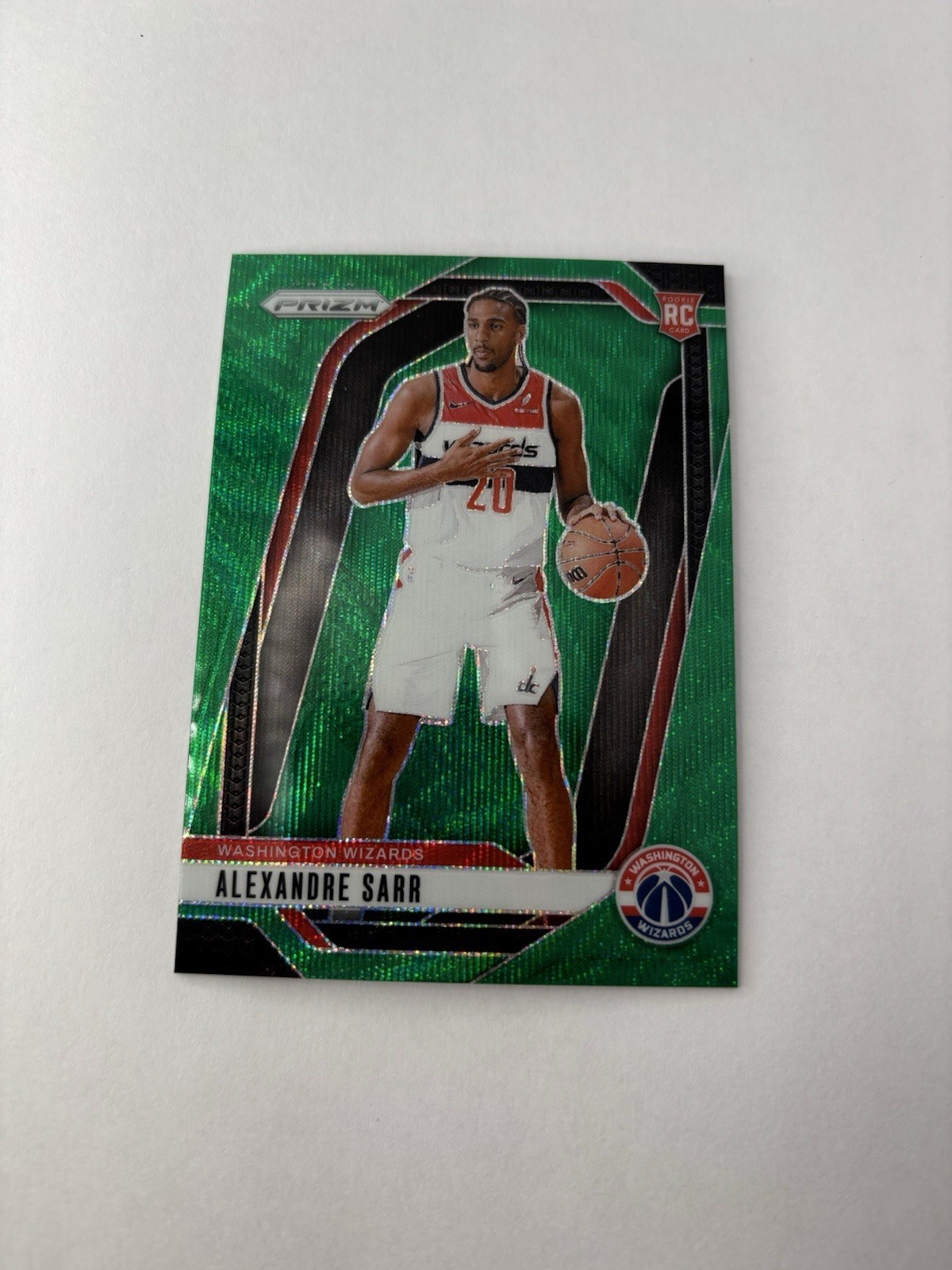 2024-25 Prizm Alexandre Sarr RC Green Wave Rookie #264 Wizards SP