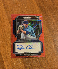 Dylan Coleman 2022 Panini Prizm Red Wave Rookie Auto RA-DC Yankees Royals /75 RC