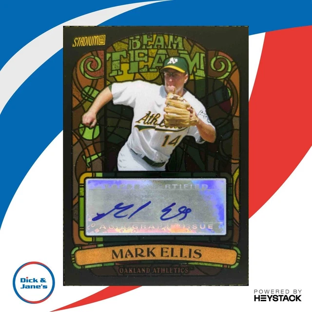 2008 Topps Stadium Club Mark Ellis Beam Team Autogramm Oakland Athletics