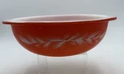Vtg Pyrex 024 Holiday Pine Cone Needles Casserole 2qt Orange No Lid RARE PROMO