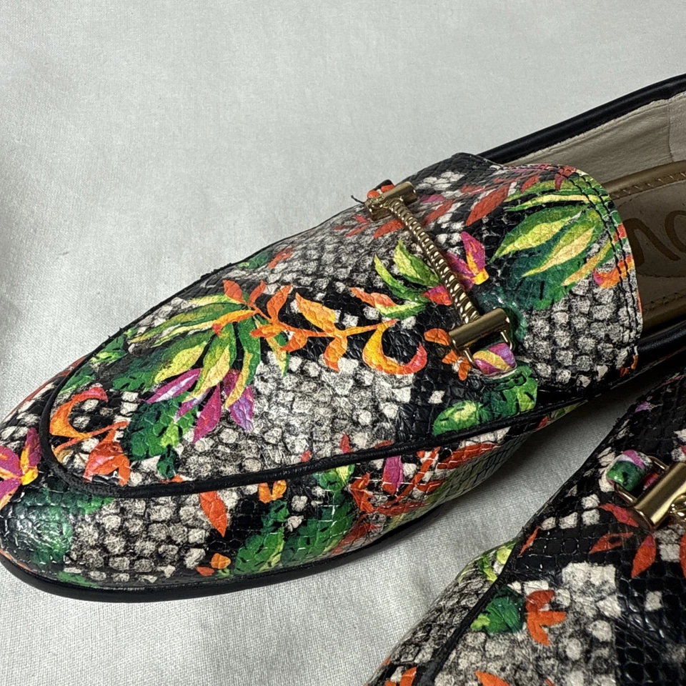Mocasín Sam Edelman Loraine Bit tropical floral precio de venta sugerido por el fabricante 190 USD para mujer talla 7,5 M 1P Foto 4 de 4