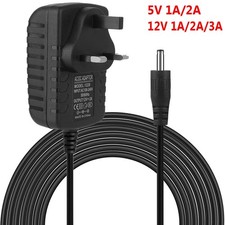 Mains Transformer 5V 12V 1A 2A 3A AC/DC Adapter UK Plug Power Supply Charger