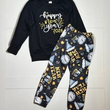 Boy s New Year Sweatshirt and Jogger Pants Set Size 4-5Y