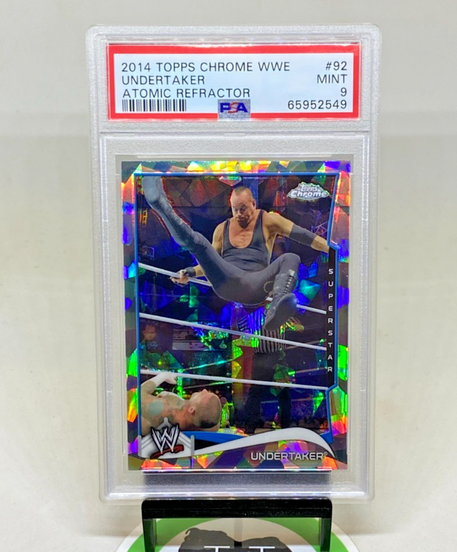 2014 Topps Chrome WWE Atomic Refractor Parallel 92 Undertaker PSA 9 WWE Legends