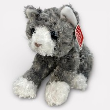 GUND Gray Cat Plush Bootsie RETRO Early 00s NEW 12" Stuffed Animal Soft Retired