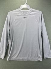 NoBull Shirt Mens Large Gray Camo Long Sleeve Performance Stretch Gym Pullover