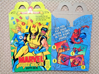 Scarce Test McDonald's Marvel Super Heros Happy Meal Box