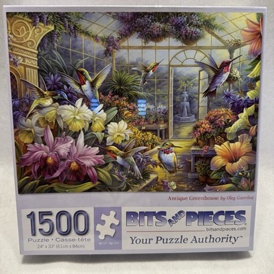 Bits and Pieces Puzzle Antique Greenhouse 1500 Pieces Finished Size 24 x33  New
