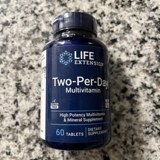 Life Extension Two-Per-Day Multivitamin – Daily Dose of 60 Count (Pack 1) 