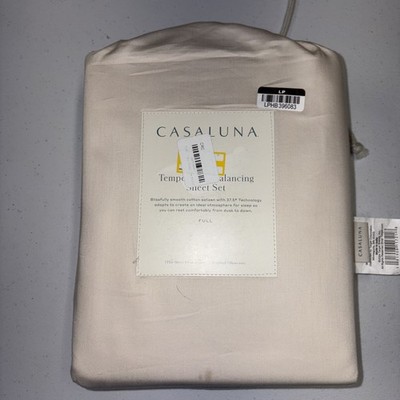 Casaluna Temperature Balancing Sheet Set White Cotton 300 Ct Full