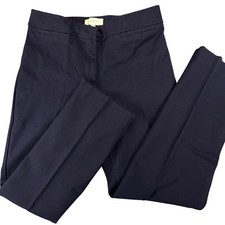Talbots Womens Navy Blue Straight Leg Dress Pants Trousers Size 8 Professional