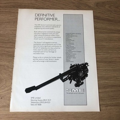 GRAM72 MAGAZINWERBUNG 11X8 SME SERIE V PRÄZISIONS TONABNEHMERARM