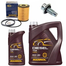 Motoröl Filter Set MANNOL 5W-30 API 6 Liter + Schraube für Chevrolet Cruze 2.0 