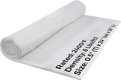 #ad Ceramic Fiber Insulation Blanket Wool Thermal 2400F 8# 1 2quot; x 24quot; x 36quot; $34.99