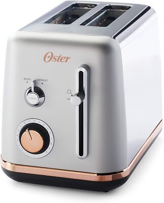 Oster 2-Slice Toaster Metropolitan Collection Rose Gold Accents Stylish Design