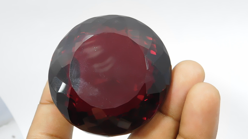 Natural 597.00 Ct Brazilian Red Topaz Round Cut Loose Gemstone Certified - Video 1 of 1