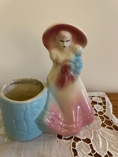 SALE!  Shawnee 50's Southern Belle In Pink Dress & Blue Water Well Unsigned EUC