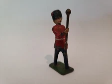 J Hill & Co Johillco Military Band Metal Toy Soldier Vintage - Drum Major