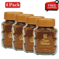 Juan Valdez Instant Coffee, Classic Freeze Dried, 3.52 Oz (PACK OF 4)