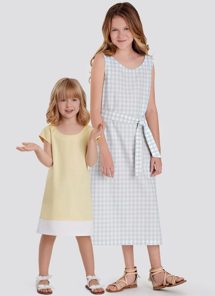 SIMPLICITY 9120 CHILD'S & GIRLS DRESSES Sewing Pattern Sizes 3-6 & 7-14 - Image 3 of 4