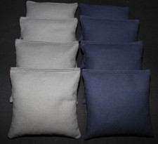 ALL WEATHER CORNHOLE BEAN BAGS Dark Gray  Navy Blue Resin Filled WATERPROOF