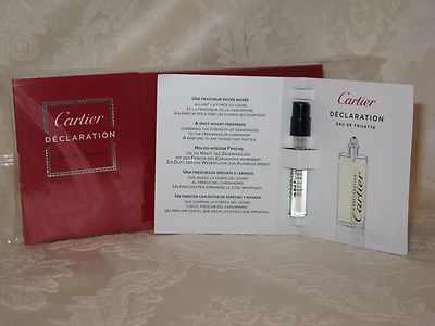 Cartier ''Declaration'' Men's Eau de Toilette Vials. Lot of 12. New.
